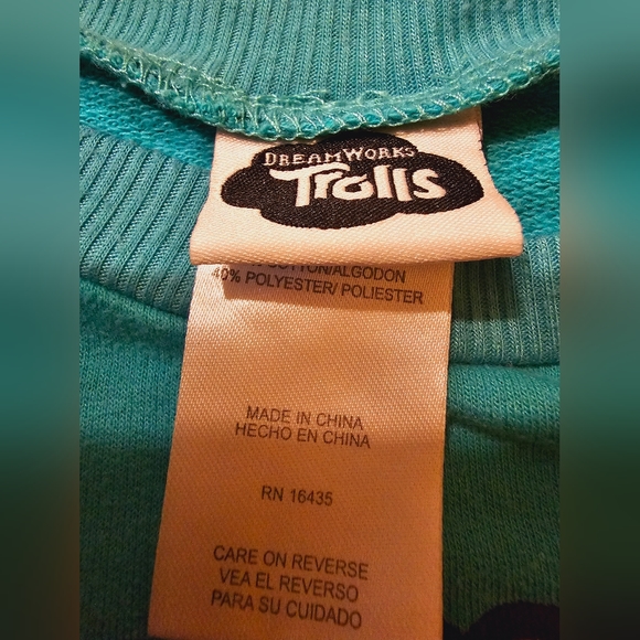 Trolls Rainbow 6X Girls Long Sleeve Shirt - Picture 3 of 5